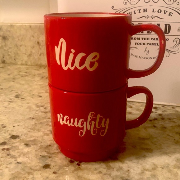 Other - Holiday Mugs. Naughty Nice never used